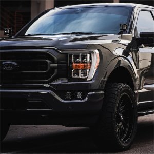 Ford F-150 Fog Light Kit - Front - Rigid Industries - Dual Fog Light Kit with D-Series SAE and Spot Lights - `21-`27 Ford F-150 Fog Light Kit - Front - Rigid Industries - Dual Fog Light Kit with D-Series SAE and Spot Lights - `21-`27